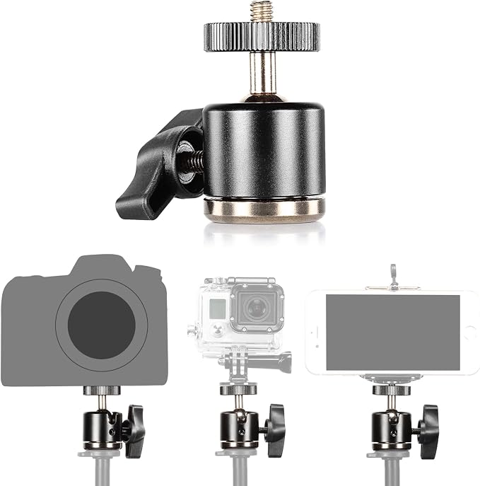 Neewer® Aluminum Alloy 360 Degree Rotating Swivel Mini Ball Head - Image 3