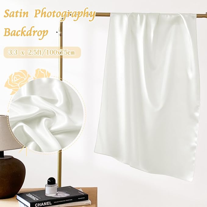 RUDONG M Satin Photography Backdrop 3.3x2.5ft - Image 4