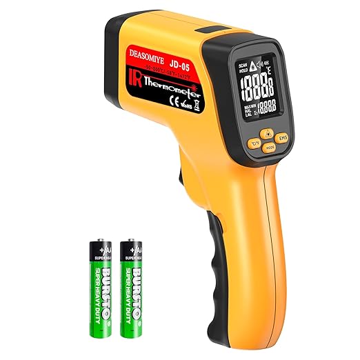 Non-Contact Infrared Thermometer Gun, High Accuracy -58°F to 1472°F, Adjustable by DEASOMIYE