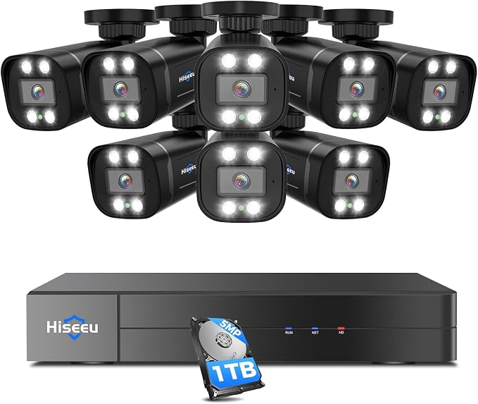 Hiseeu 3K Wired Outdoor Security Camera System by Hiseeu
