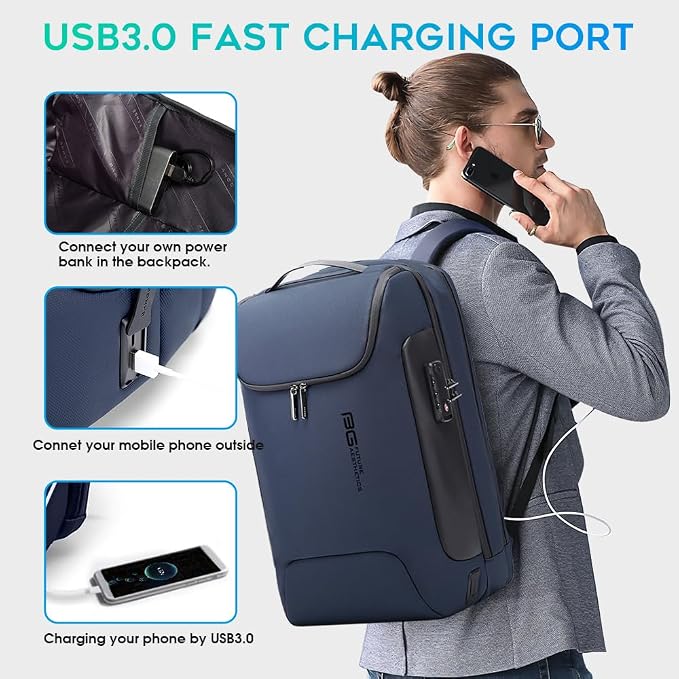 BANGE Mens Business Backpack for Work, Computer Backpacks for Laptops for 17.3 - Image 5