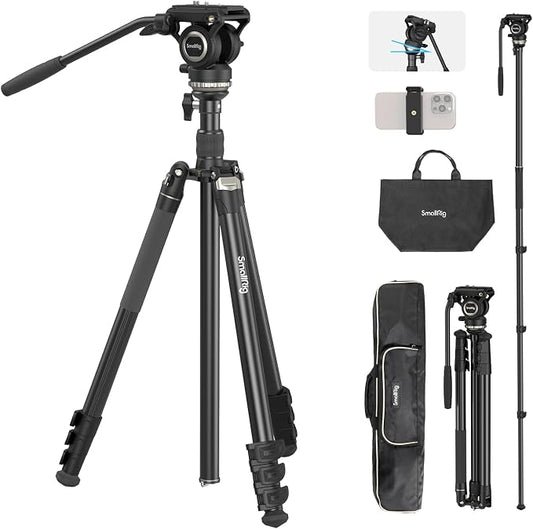 SmallRig CT210 Video Tripod, Professional Camera Tripod Compatible by SmallRig