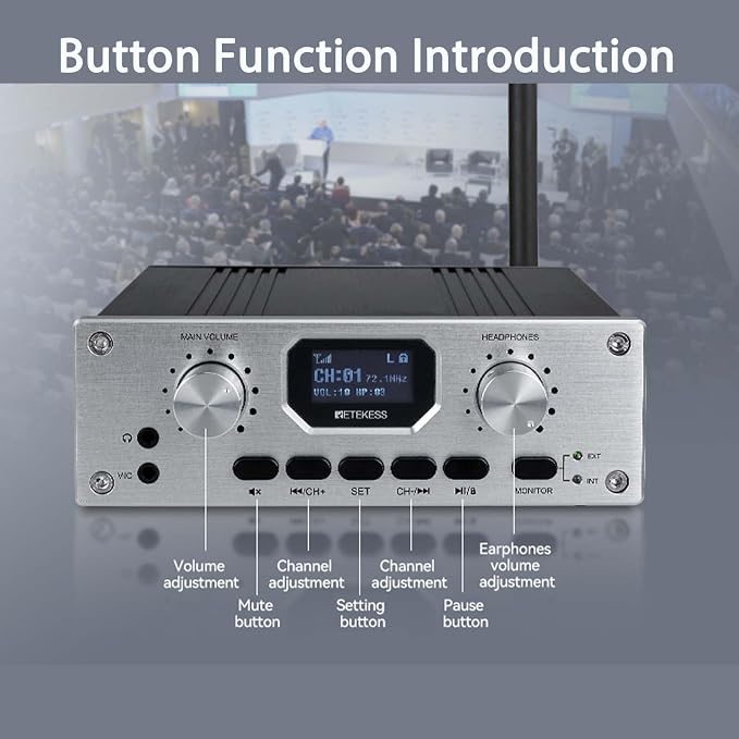 Retekess TT119 Assistive Listening System, Church Translation System, Mute - Image 8