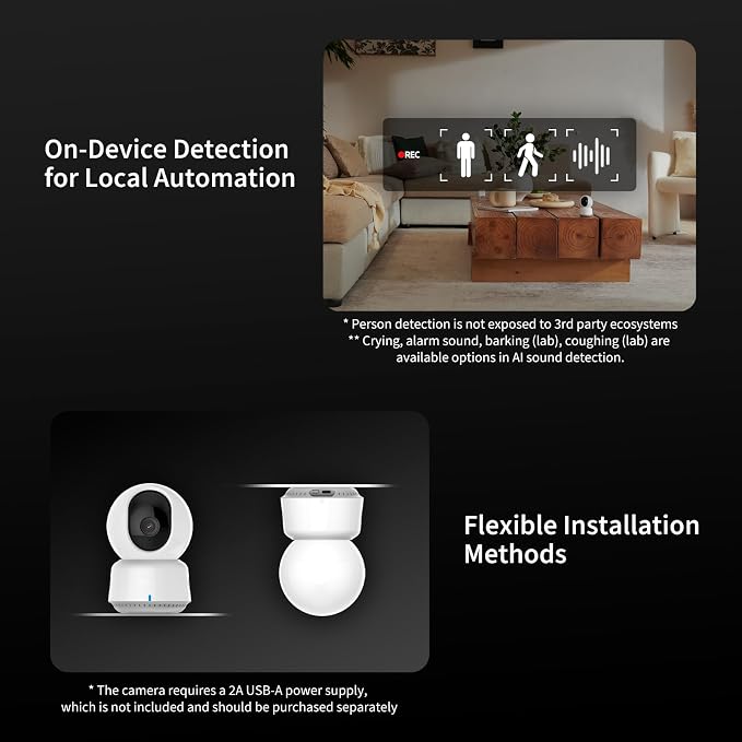 Aqara 2K Indoor Security Camera E1, Pan & Tilt, HomeKit Secure Video Indoor - Image 7