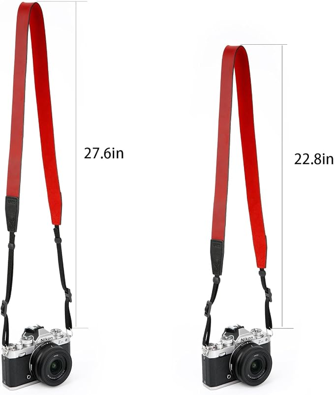 Crazy Horse Leather Camera Strap, Vintage Camera Strap, Adjustable Camera Neck - Image 5