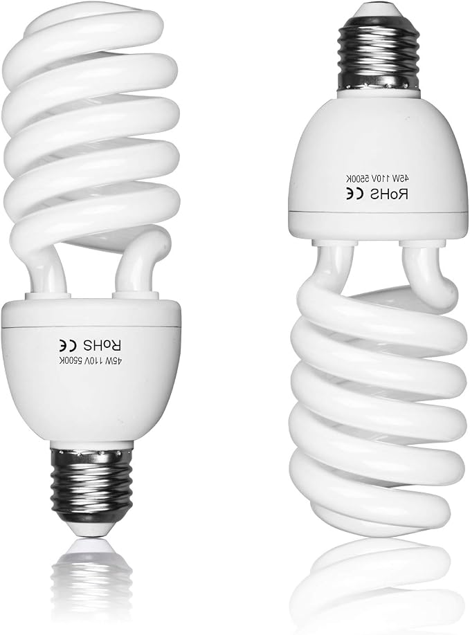 EMART Full Spectrum Light Bulb, 2 x 45W 5500K Spiral CFL Daylight by EMART