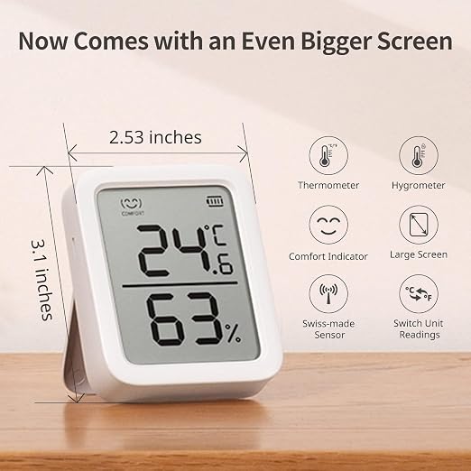 SwitchBot Thermometer Hygrometer, Large LCD Display, Notification Alerts - Image 4