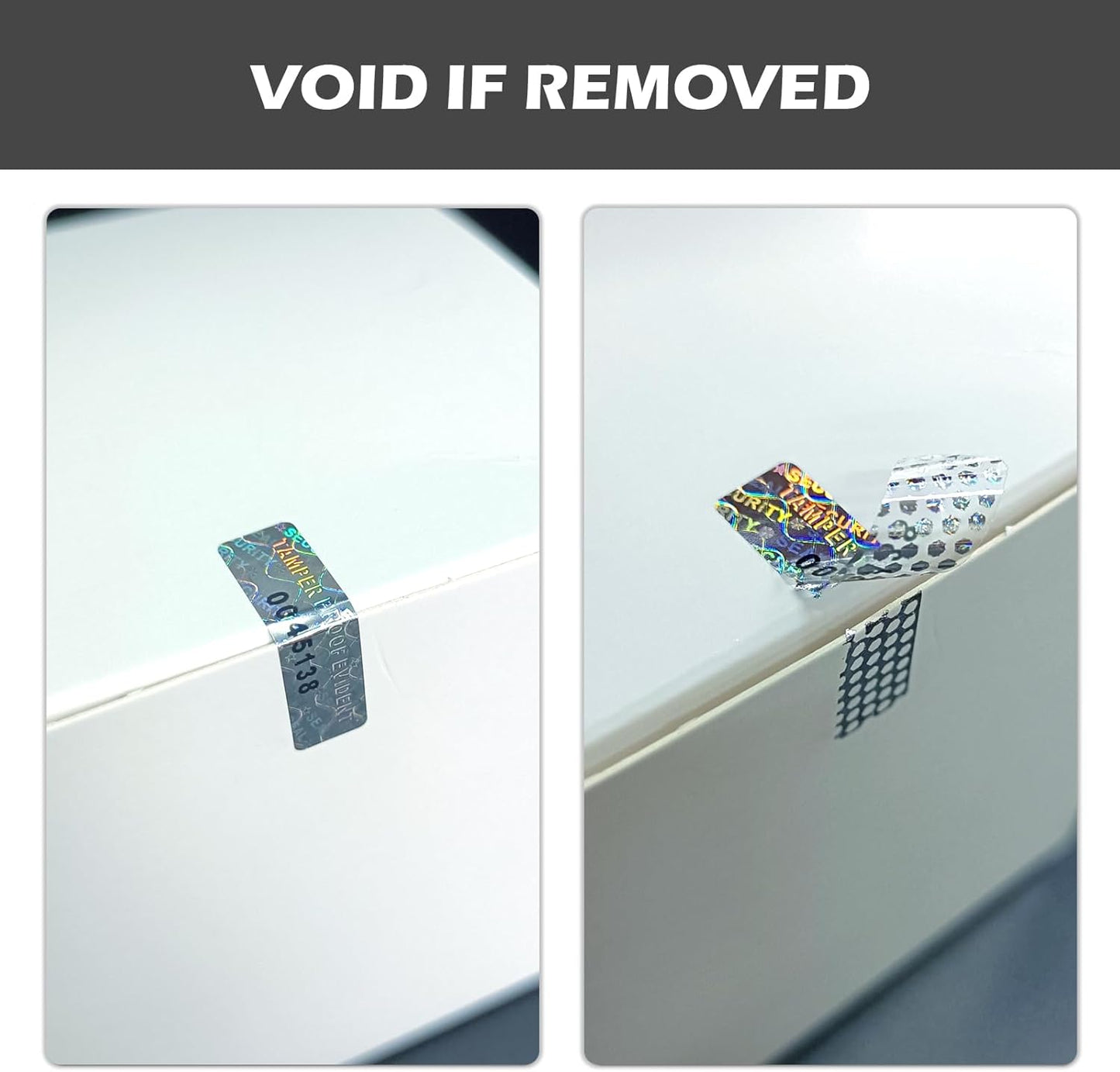 680pcs Tamper evident Hologram Stickers Original Security Labels Warranty Void Seal Tamper Proof Sticker with Unique Serial Number 1x0.3inch