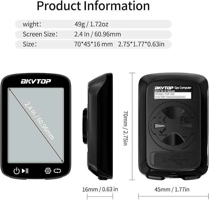 GPS Bike Computer Wireless Cycling Computer - Image 7
