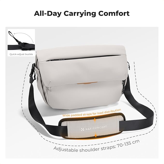 K&F CONCEPT Camera Sling Bag, 15L Camera Bags - Image 5