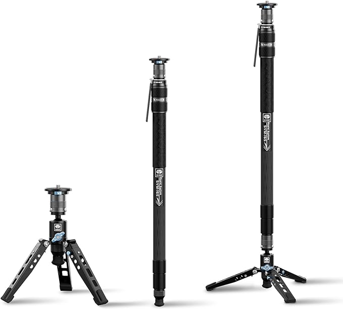 SIRUI SVM-165 Rapid Monopod for Cameras, 65” Carbon Fiber Monopod by SIRUI