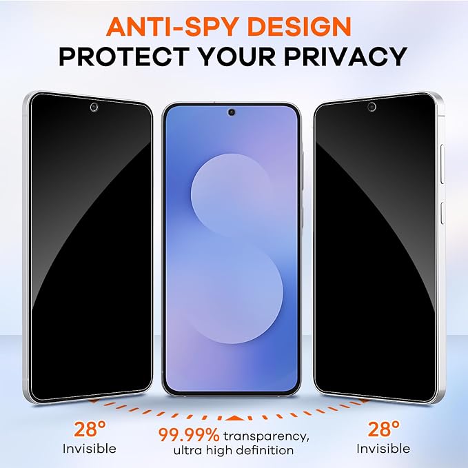 3+3 Pack for Samsung Galaxy S25 FE 5G Privacy Screen Protector & Phone Camera - Image 7