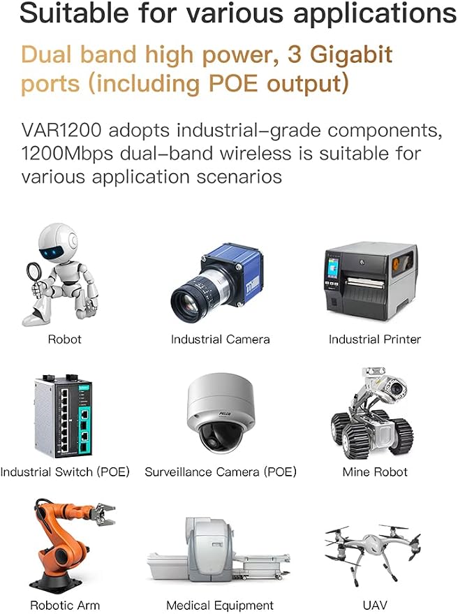 VBGO 5G WiFi Bridge Pair 5.8GHz Band Support Wireless Kit High Speed 1800Mbps - Image 2