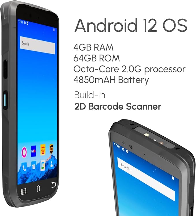 Rayoungtek Rugged Android Barcode Scanner Handheld Mobile Computer 1D 2D QR - Image 2