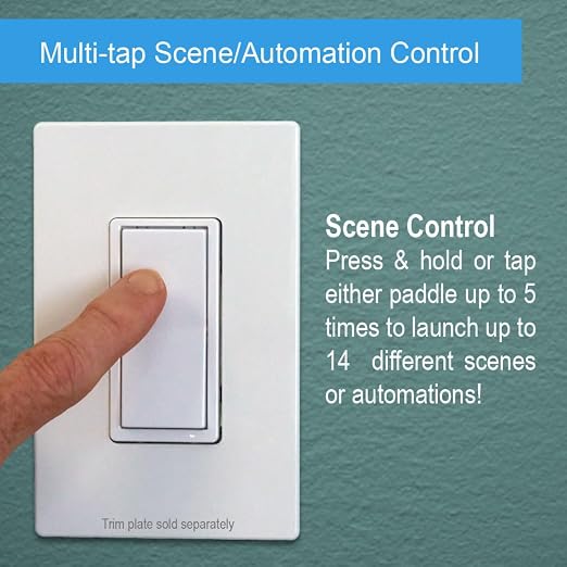 HomeSeer Smart Light Switch, 800 Series Long Range Z-Wave Technology, Includes - Image 4