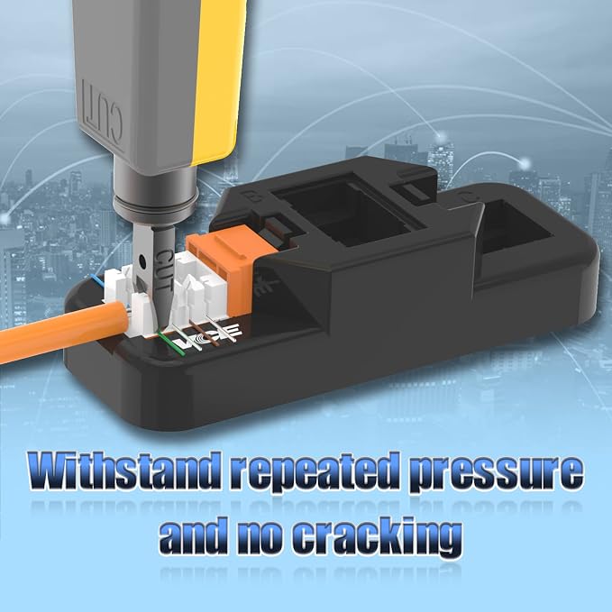 VCE UL Listed Cat6 RJ45 Keystone Jack Insert 25-Pack, 90 Degree Punch Down - Image 5