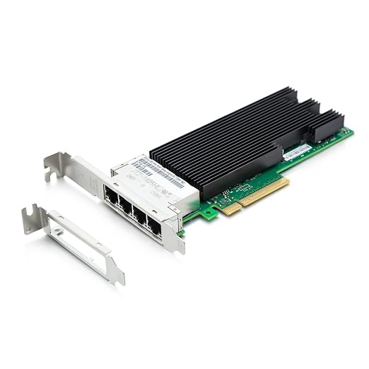 10Gtek XL710-T4 CNA, 4 Ports 10GBase-T NIC，Assembly by Intel XL710BM1 Controller by 10Gtek