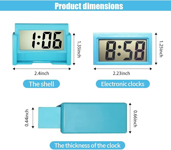 Small Electronic Dashboard Car Time Clock Self-Adhesive Mini Car Electronic - Image 2