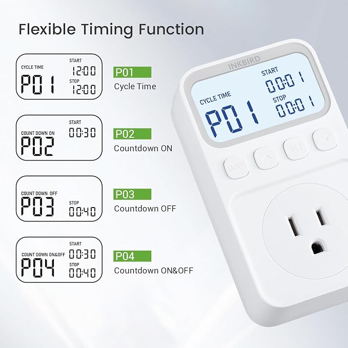 INKBIRD Plug in Thermostat 15A 1800W, Programmable Heating Cooling Digital - Image 5
