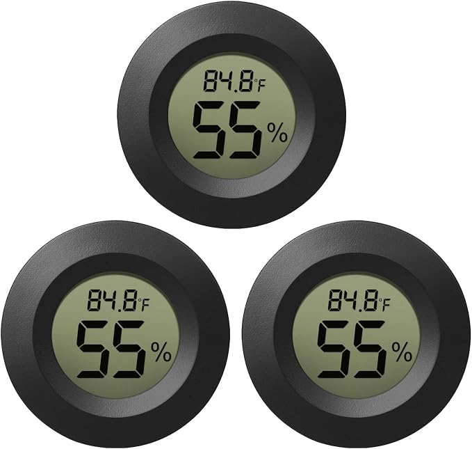 EEEKit Hygrometer Thermometer, 3 Pack LCD Monitor Indoor Humidity Meter by EEEkit