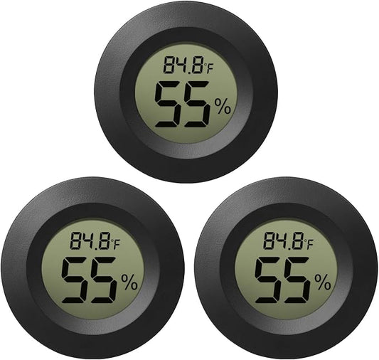 EEEKit Hygrometer Thermometer, 3 Pack LCD Monitor Indoor Humidity Meter by EEEkit
