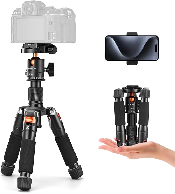 K&F CONCEPT Mini Desktop Tripod, 20.5''/ 52cm Compact Desk Tripod by KFCONCEPT