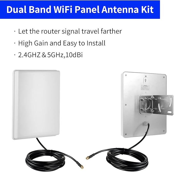 Outdoor 15dBi Dual Band WiFi 2.4GHz 5GHz 5.8GHz Long-Range Directional Panel - Image 3