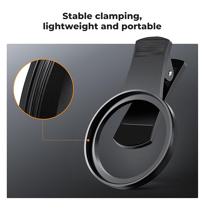 K&F CONCEPT 67mm Clip-on CPL Phone Camera Lens Filter Kit, Circular Polarizer - Image 5