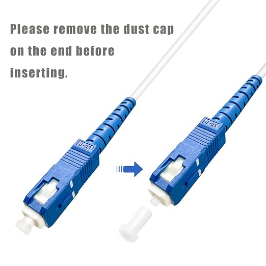 100ft SC to SC Fiber Optic Patch Cable, Armored Single Mode SC/UPC to SC/UPC - Image 4
