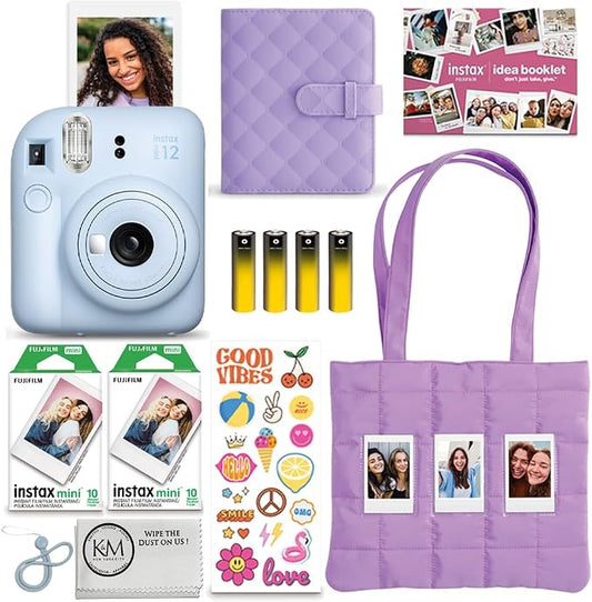 FUJIFILM INSTAX Mini 12 Holiday Bundle 2025 | Pastel Blue by FUJIFILM