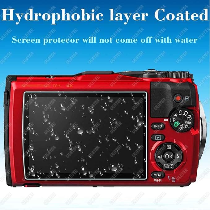 ULBTER Screen Protector for Olympus TG-7 TG-6 TG-5 TG-4 TG7 Red Black, OM - Image 6