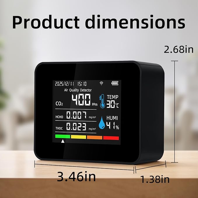 Smart Air Quality Monitor, Indoor Air Quality Meter - Image 7