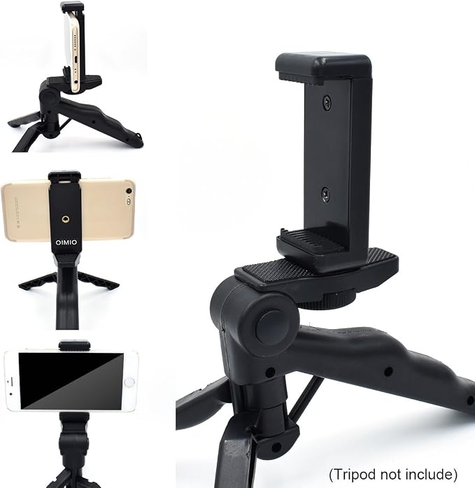 Universal Cell Phone Tripod Mount Adapter, OIMIO Phone Holder Clip Connector - Image 4