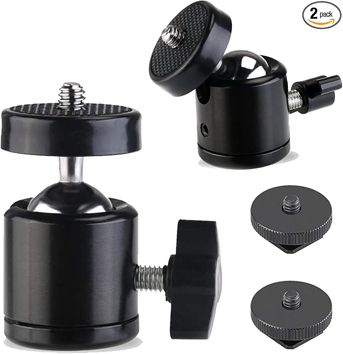 Universal 1/4" Swivel Mini Ball Head Screw Tripod Mount by EszkozTA