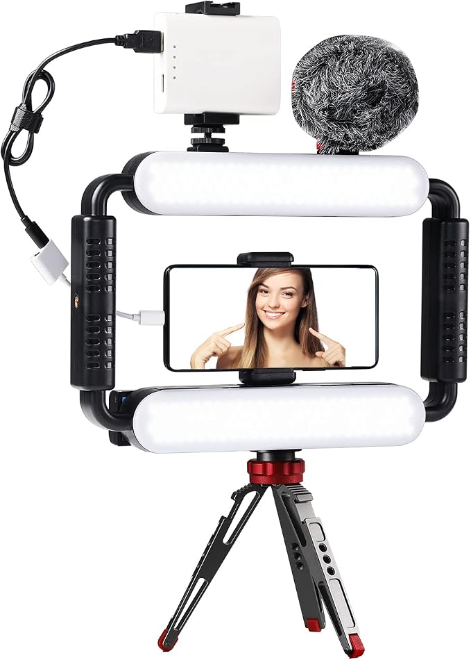 GVM Gimbal Stabilizer Phone Video Light Kit by GVMGreatVideoMaker