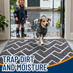OLANLY Front Door Mat 40x32, Low-Profile Easy Clean Doormat - Image 2