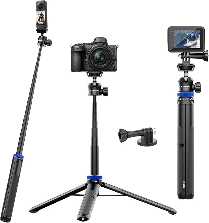Kaitezenz Selfie Stick Tripod for Gopro Camera, Portable Lightweight Camera - Image 9
