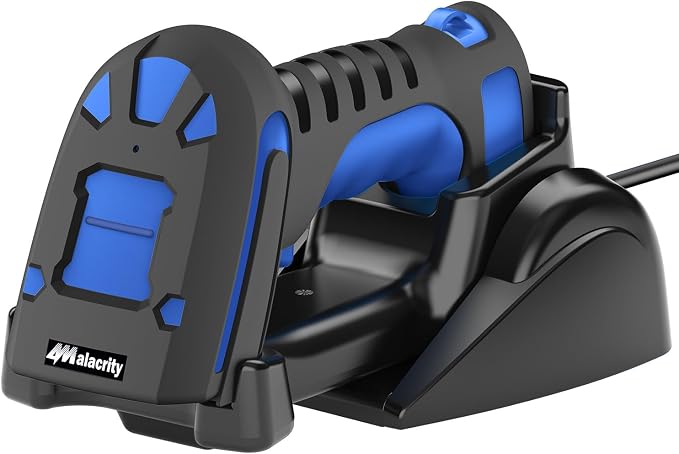 Alacrity Long Distance 1D 2D Industrial Barcode Scanner, Wireless Charging by alacrity