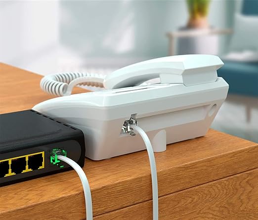 Phone Cord, 6P4C Black Phone Telephone Extension Cord Cable Line Wire RJ11 6P4C - Image 3