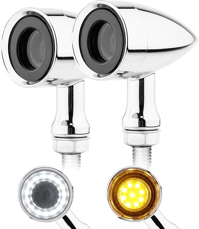 TSUNG Universal Motorcycle LED Turn Signals Lights Small Bullet Front Rear by TSUNGMOTO