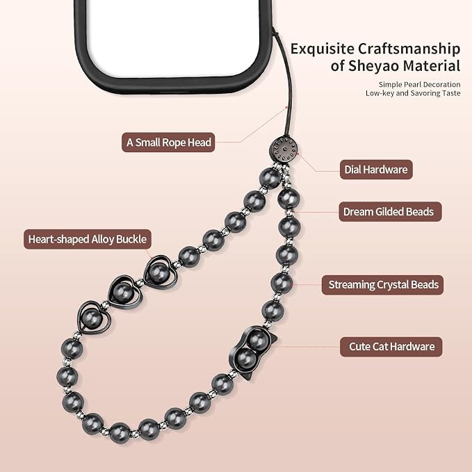 Phone Charm Beaded Strap Cute Cell Phone Wrist Straps String Accessories Hand - Image 5