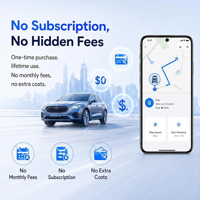 GPS Tracker for Vehicles, Magnetic Waterproof Car Tracker, No Monthly fees - Image 7