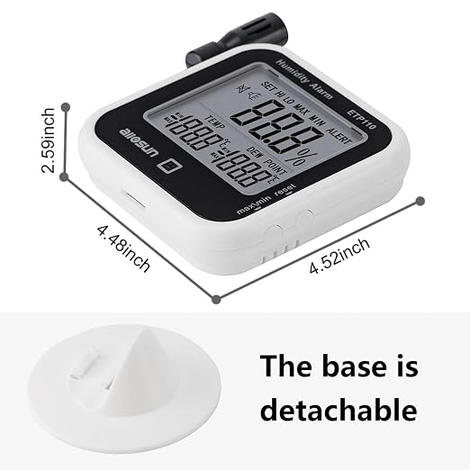 ALLOSUN Digital Thermometer Hygrometer Indoor Humidity Greenhouse Temperature - Image 5