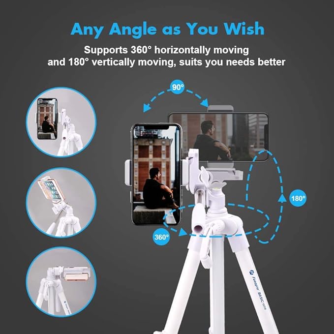 Fotopro 60" White Camera Tripod - Image 2