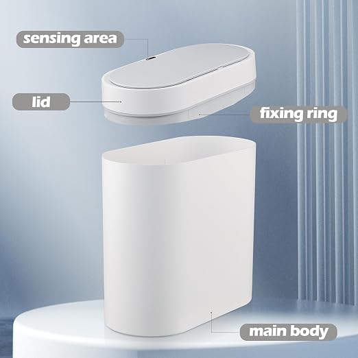 ELPHECO Bathroom Motion Sensor Trash can 2.5 Gallon Automatic Garbage Can - Image 5
