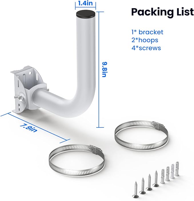 Universal Wireless Bridge Bracket Mount, ULNA Pole and Wall-Mounted Mount - Image 7