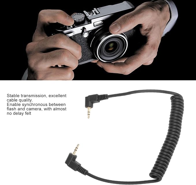 2.5mm F2 Remote Control Shutter Release Cable Cord, Flash Sync Cable 2.5mm Male - Image 2