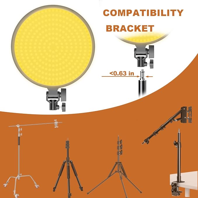 10 inch Light Kit, NO Wall Mount Triangle Boom Arm - Image 3