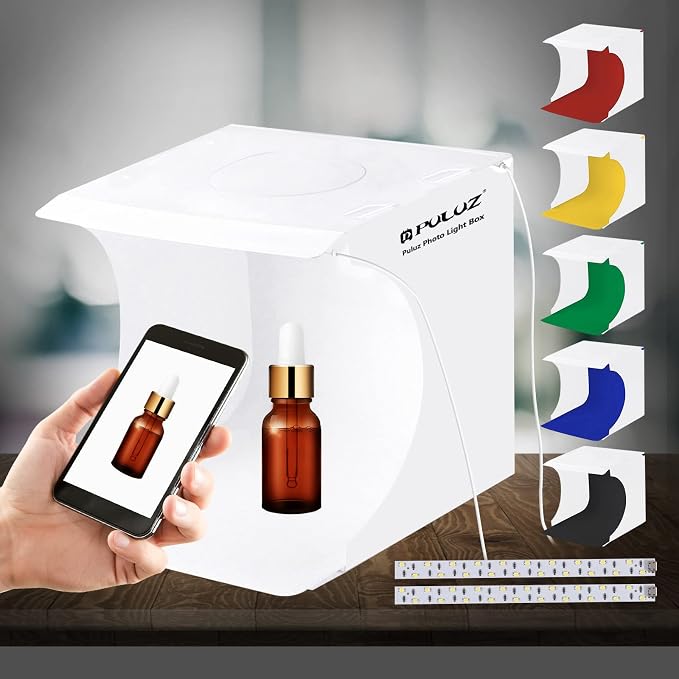 Photo Studio Box with LED Light, PULUZ 20cm Mini Portable Photography Lighting - Image 7