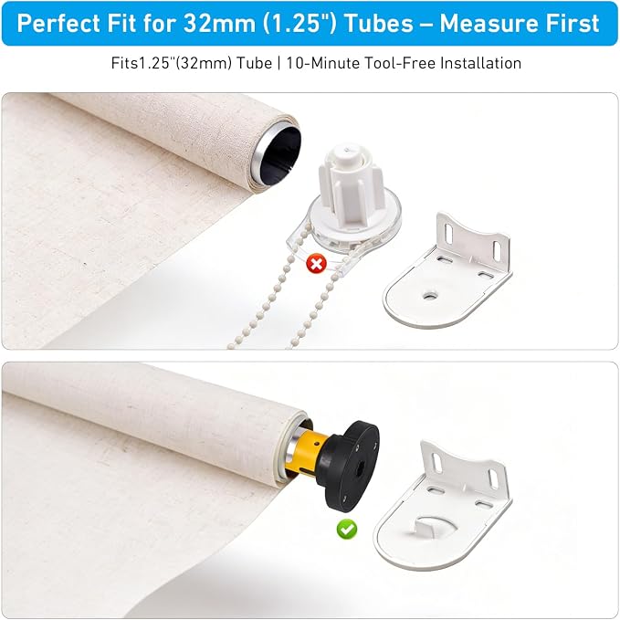 AM22 Smart Blinds Motor for 1.25" Tube, Rechargeable Tuya Zigbee Tubular Motor - Image 6